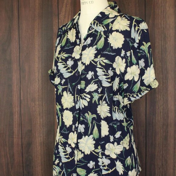 Vintage 1980s 1990s Pants and Top, Clio Two Piece Hawaiian Floral Print Set - Picture 6 of 10